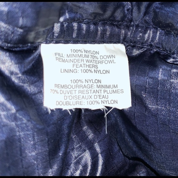 J. Crew Goose Down Vest XS Navy Blue Zip Snap - Picture 4 of 6